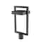 Z-Lite Luttrel 1 Light Outdoor Post Mount Fixture, Black & Frosted 566PHBR-BK-LED - alternate 3